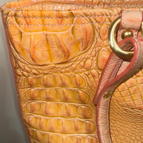 Brahmin Light Brown Croc-Embossed Tote - Picture 10 of 16